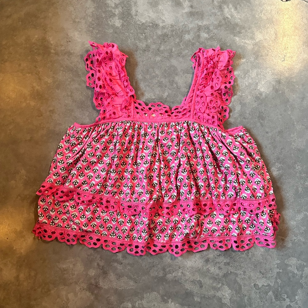 Anthropologie crop loose tank size large - never worn BNWT - brand is Leteube